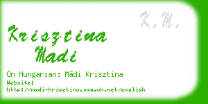 krisztina madi business card